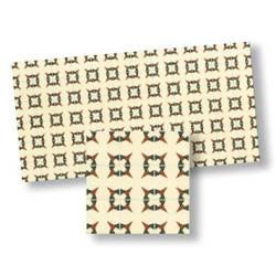 Mosaic Floor Tiles, 4pc