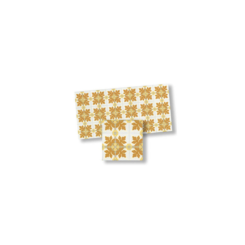 Mosaic Floor Tiles, 4pc