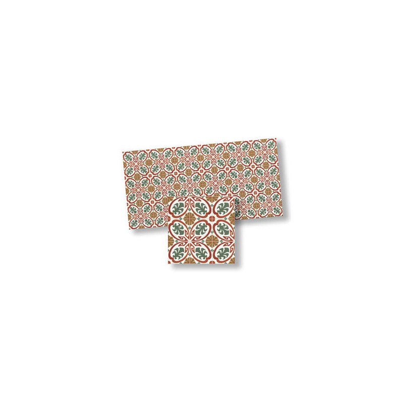 Mosaic Floor Tiles, 4pc