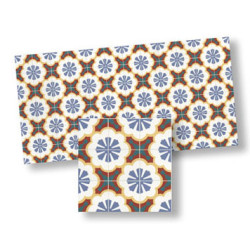 Mosaic Floor Tiles, 4pc