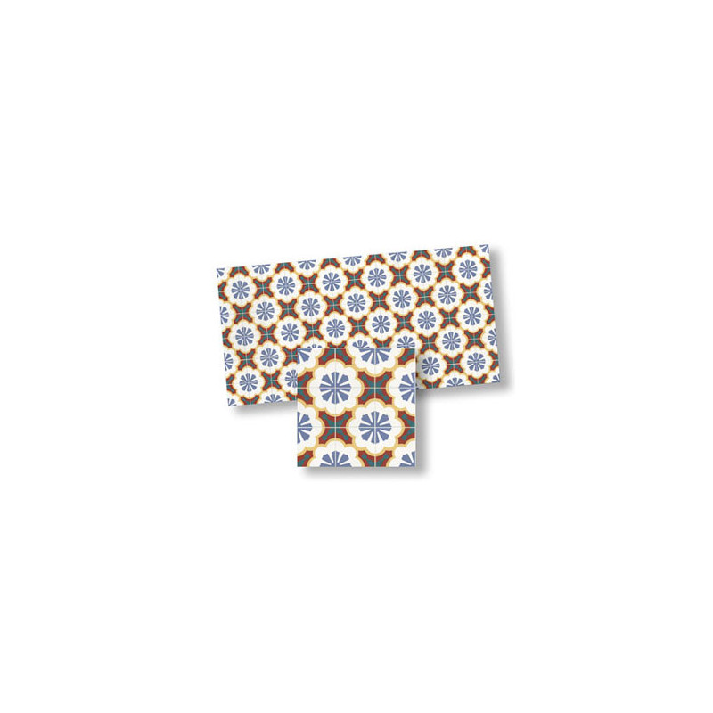 Mosaic Floor Tiles, 4pc