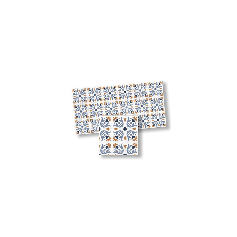 Mosaic Floor Tiles, 4pc