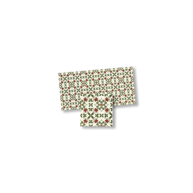 Mosaic Floor Tiles, 4pc