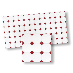 Mosaic Floor Tiles, 4pc