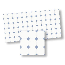Mosaic Floor Tiles, 4pc