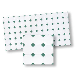 Mosaic Floor Tiles, 4pc