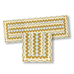 Mosaic Floor Tile Borders, 4pc
