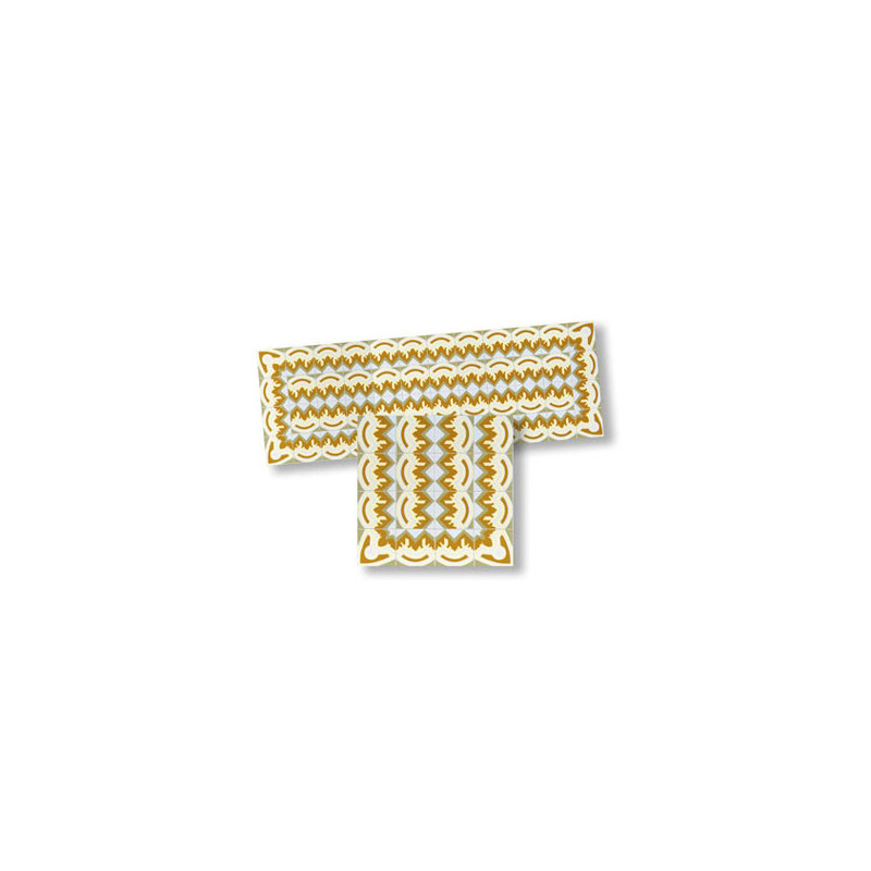 Mosaic Floor Tile Borders, 4pc