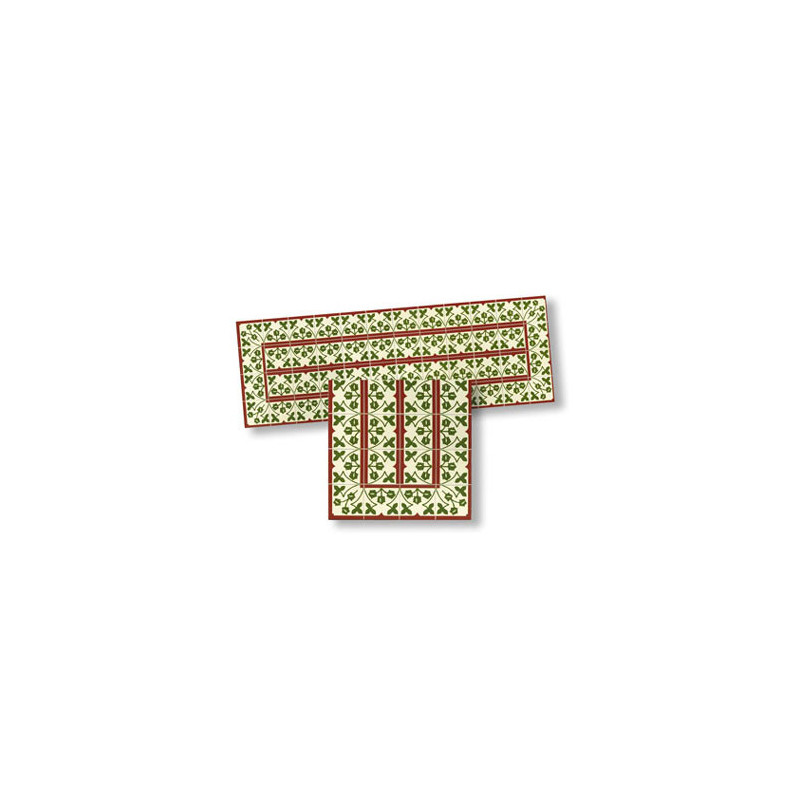Mosaic Floor Tile Borders, 4pc