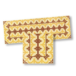 Mosaic Floor Tile Borders, 4pc