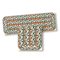 Mosaic Floor Tile Borders, 4pc