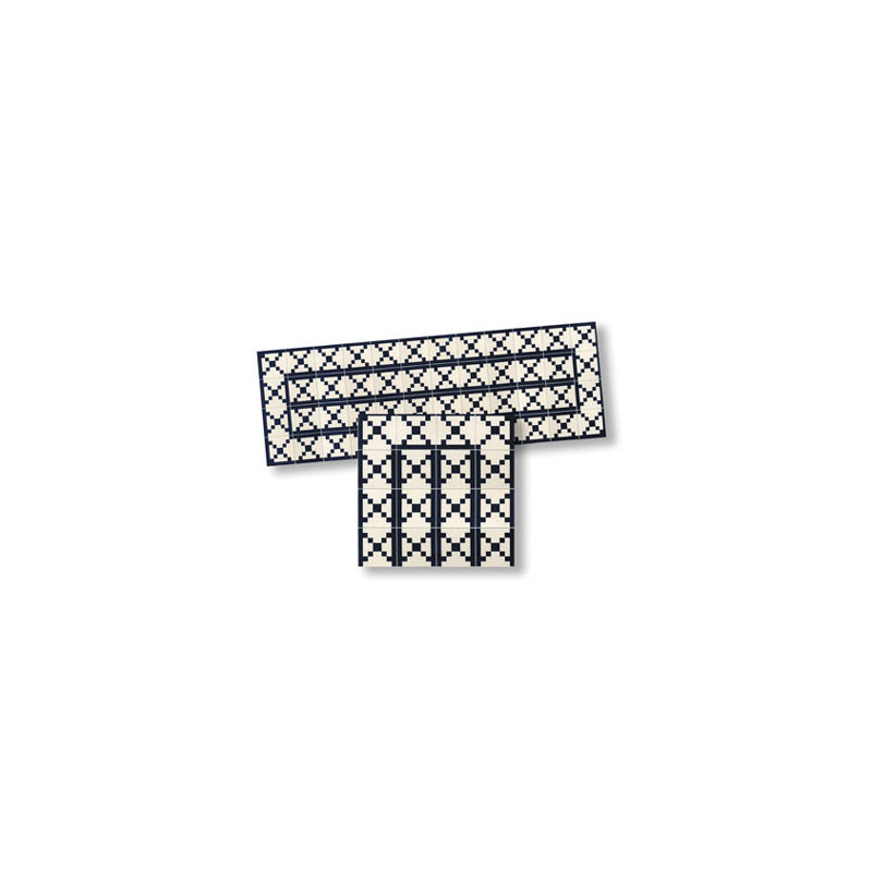 Mosaic Floor Tile Borders, 4pc