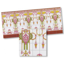 Nouveau Wall Tiles, 4pc