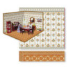 Blue & Gold Floral Room Decorating Kit