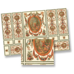 Deco Wall Panel Section, 4pc