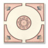 Ceiling Mosaic Panel, 4pc