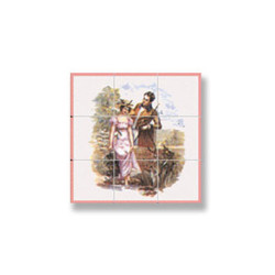 Picture Mosaic Tile Sheet, 10pc