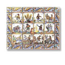 Picture Mosaic Tile Sheet, 10pc