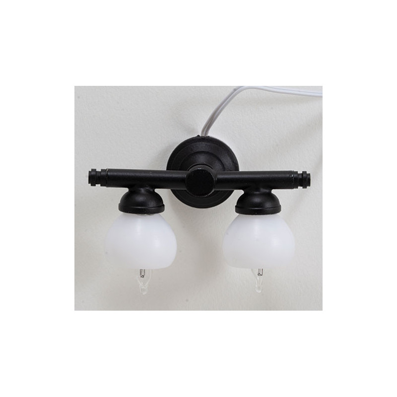 Double Black Wall Sconce 12V
