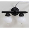 Double Black Wall Sconce 12V