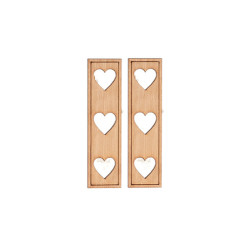 Shutters - Heart Cutouts, 1 Pair