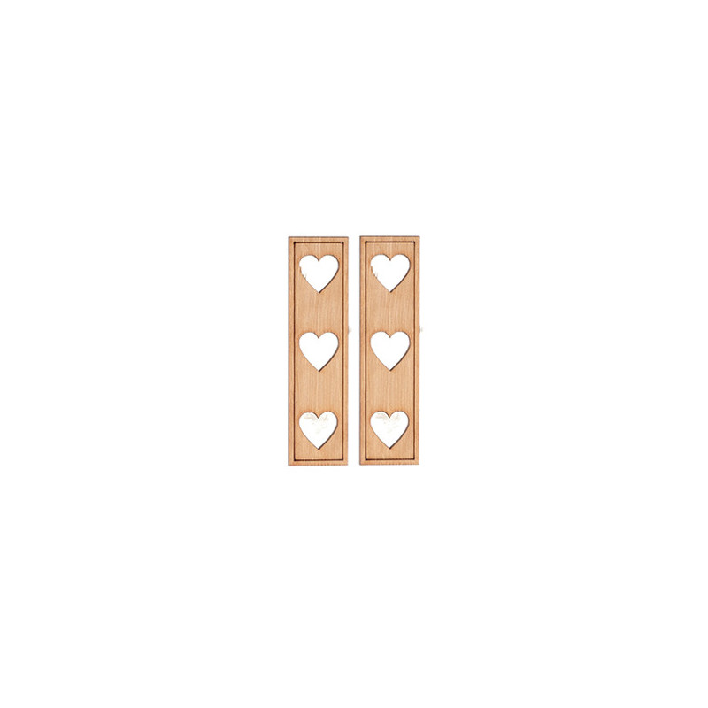 Shutters - Heart Cutouts, 1 Pair