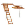 Folding Attic Stairs with Treads, 1/2 Inch Scale