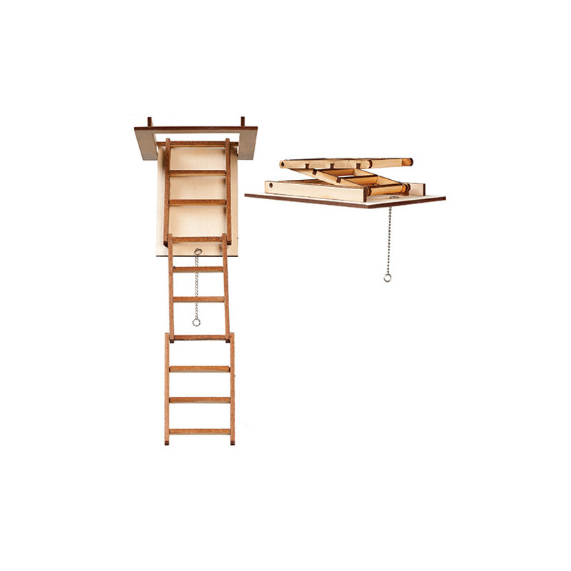 Folding Attic Stairs with Treads