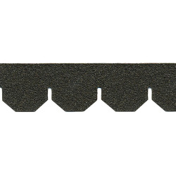 Black Hexagon Asphalt Shingles, 157 Square Inches