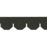 Black Hexagon Asphalt Shingles, 157 Square Inches