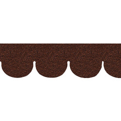 Red Fishscale Asphalt Shingles, 157 Square Inches