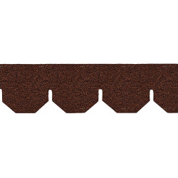 Red Hexagon Asphalt Shingles, 157 Square Inches