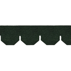 Green Hexagon Asphalt Shingles, 157 Square Inches