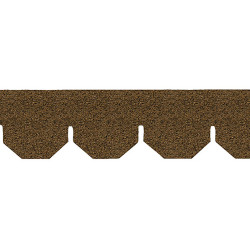 Tan Hexagon Asphalt Shingles, 157 Square Inches