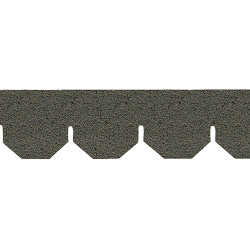 Gray Hexagon Asphalt Shingles, 157 Square Inches