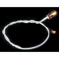 12V G.O.W. Bulbs W/8 Inch White Wire, Bulk 100Pc