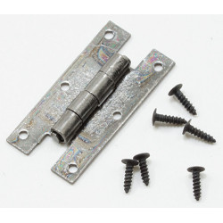 H Hinges With Nails, Pewter, 4/Pk