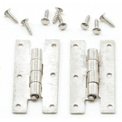 H Hinges With nails, 4Pk, Satin Nickel