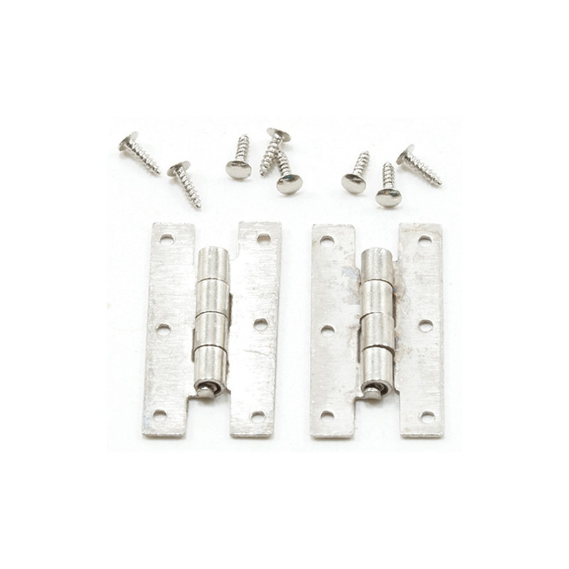 H Hinges With nails, 4Pk, Satin Nickel