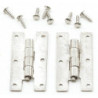 H Hinges With nails, 4Pk, Satin Nickel