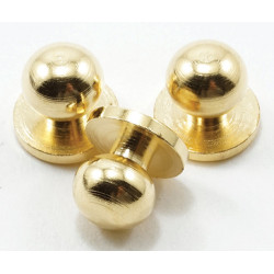 Door Knob, Brass, 6/Pk