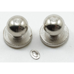Door Knob With Keyhole, 4/Pk, Satin Nickel