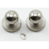 Door Knob With Keyhole, 4/Pk, Satin Nickel