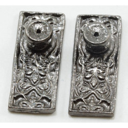 Ornate Door Knobs, 4/Pk, Pewter