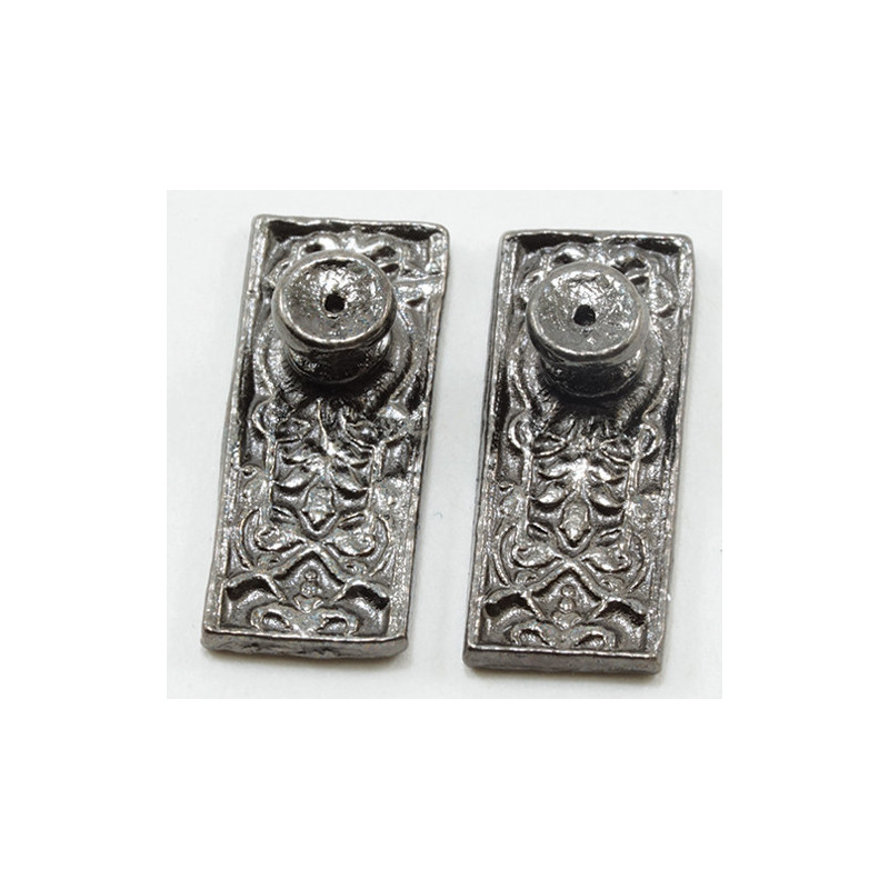 Ornate Door Knobs, 4/Pk, Pewter