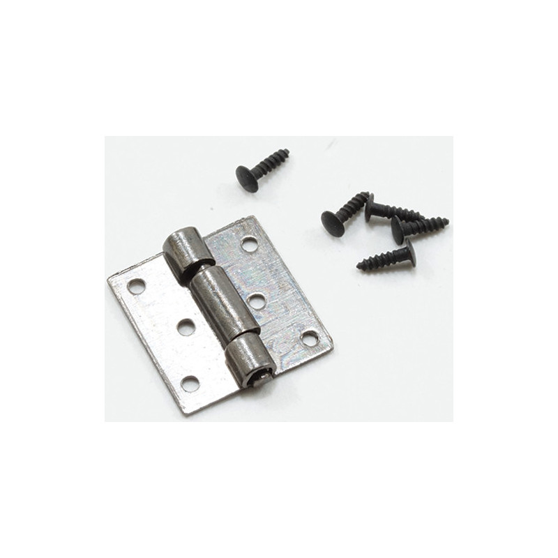 Butt Hinges with Nails, Pewter, 4/Pk