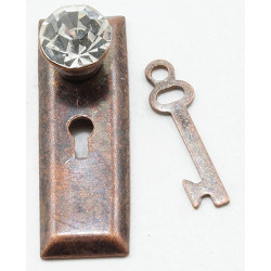 Crystal Classic Knob with Key, Oil Rub Bronze, 2Pk