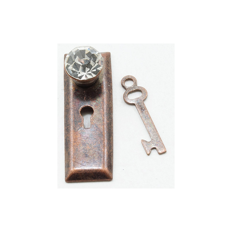Crystal Classic Knob with Key, Oil Rub Bronze, 2Pk