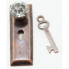 Crystal Classic Knob with Key, Oil Rub Bronze, 2Pk