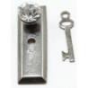 Crystal Classic Knob with Key, Pewter, 2Pk